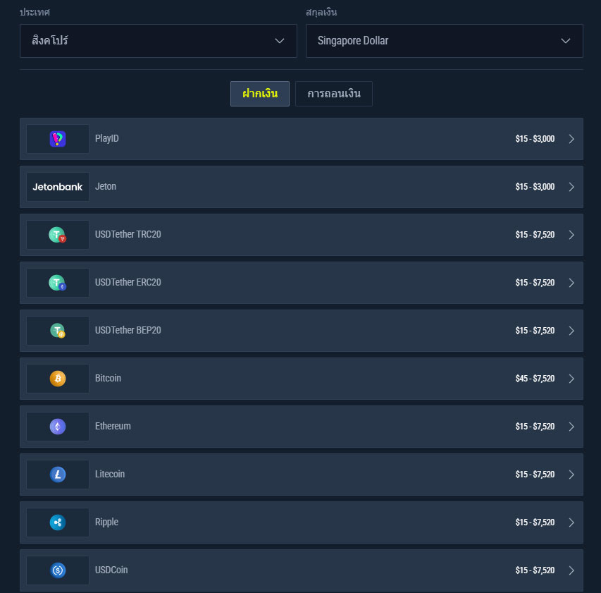 Rabona Casino Payments